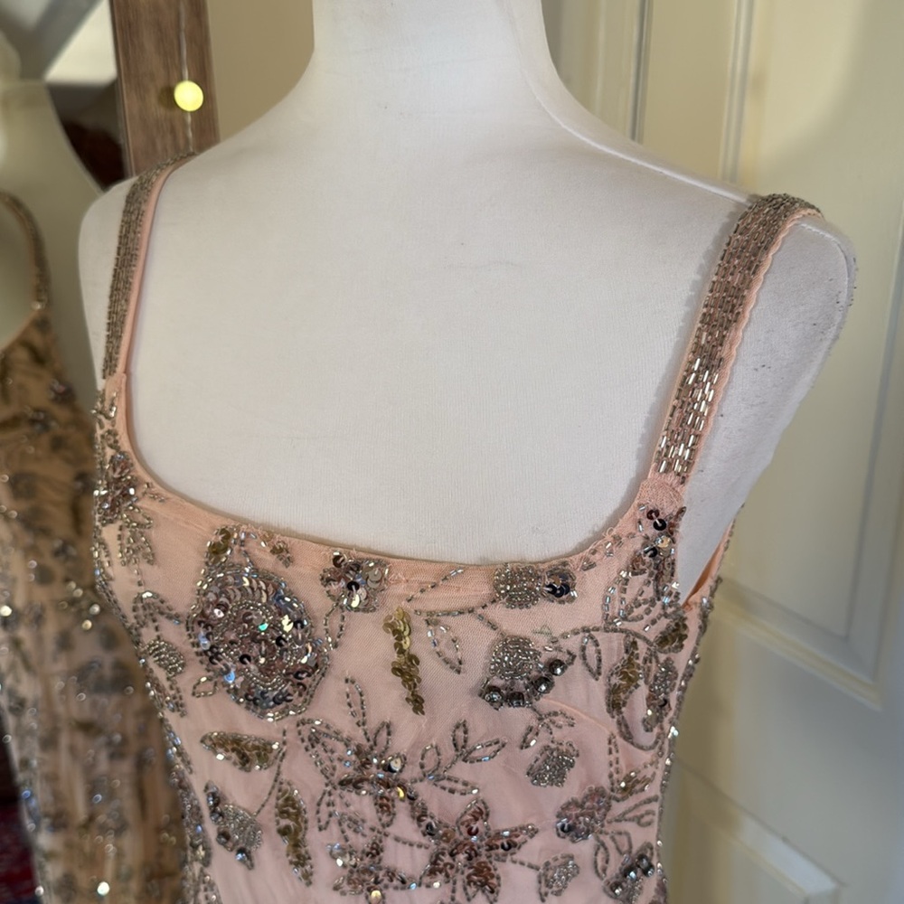 MAC DUGGAL
Hand Beaded Floral Gown with Beaded Spaghetti Straps - Picture 5 of 17